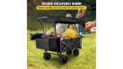 VEVOR Extra Large Collapsible Garden Cart-Black