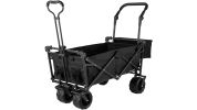 VEVOR Extra Large Collapsible Garden Cart-Black