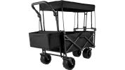VEVOR Extra Large Collapsible Garden Cart-Black