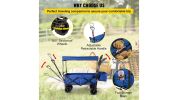 VEVOR Extra Large Collapsible Garden Cart-Blue