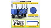 VEVOR Extra Large Collapsible Garden Cart-Blue