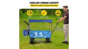 VEVOR Extra Large Collapsible Garden Cart-Blue