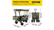 VEVOR Collapsible Folding Wagon with Removable Canopy-Camouflage