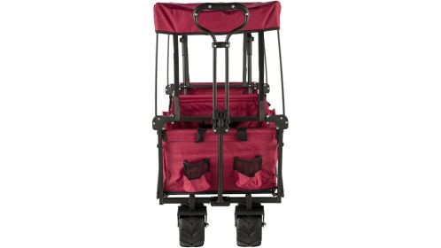 VEVOR Extra Large Collapsible Garden Cart-Red