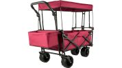 VEVOR Extra Large Collapsible Garden Cart-Red