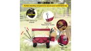 VEVOR Extra Large Collapsible Garden Cart-Red