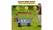 VEVOR Extra Large Collapsible Garden Cart-Red