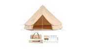 VEVOR 8-10 Person Canvas Glamping Bell Tent, Breathable Waterproof TC cotton