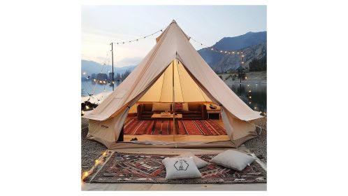 VEVOR 10-12 Person Canvas Glamping Bell Tent