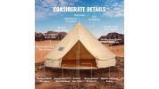 VEVOR 10-12 Person Canvas Glamping Bell Tent