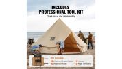 VEVOR 10-12 Person Canvas Glamping Bell Tent
