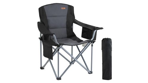 VEVOR Camping Folding Chair for Adults, Portable Heavy Duty Outdoor Quad Lumbar