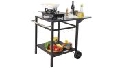 VEVOR Outdoor Grill Dining Cart with Double-Shelf
