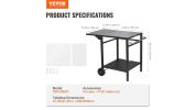VEVOR Outdoor Grill Dining Cart with Double-Shelf