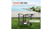 VEVOR Outdoor Grill Dining Cart with Double-Shelf