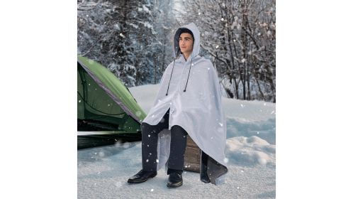 Wearable Warm Stadium Blanket Outdoor Light Grey