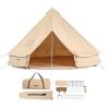 VEVOR 3-5 Person Canvas Glamping Bell Tent, Breathable Waterproof TC cotton