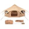 VEVOR Canvas Tent, 4 Seasons 5 m/16.4 ft Bell Tent, Canvas Tent for Camping