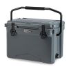25 QT Hard Cooler with Aluminum Handle and Integrated Cup Holders-Gray-Color