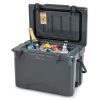 25 QT Hard Cooler with Aluminum Handle and Integrated Cup Holders-Gray-Color