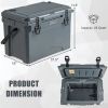 25 QT Hard Cooler with Aluminum Handle and Integrated Cup Holders-Gray-Color