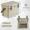 Hard Cooler with Aluminum Handle and Cup Holders, 25 QT 