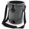 10 QT Drink Cooler Insulated Ice Chest with Spigot Flat Seat Lid and Adjustable