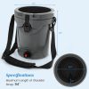 10 QT Drink Cooler Insulated Ice Chest with Spigot Flat Seat Lid and Adjustable