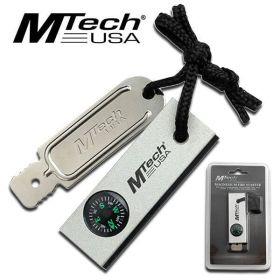Fire Starter with Compass Signal Mirror and Scraper