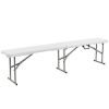 6 Feet Portable Picnic Folding Bench 550 lbs Limited with Carrying Handle-Color
