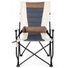Folding Camping Chair with Cup Holder Armrest and Lumbar Pillow-Color Multicolor