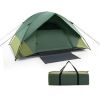2-Person Camping Tent with Removable Rain Fly and Double-Layer Door