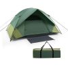 2-Person Camping Tent with Removable Rain Fly and Double-Layer Door