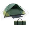 2-Person Camping Tent with Removable Rain Fly and Double-Layer Door