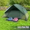 2-Person Camping Tent with Removable Rain Fly and Double-Layer Door