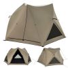 6-Sided Pop-up Family Tent with Rainfly  Skylight  3 Doors  3