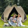 6-Sided Pop-up Family Tent with Rainfly  Skylight  3 Doors  3