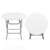 32 Inch Round Folding Table with Thick Tabletop for Picnic