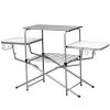 Foldable Outdoor BBQ Table Grilling Stand-Color Silver