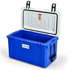 58 Quart Leak-Proof Portable Cooler  Ice Box for Camping-Blue-Color Blue-Size L