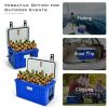 58 Quart Leak-Proof Portable Cooler  Ice Box for Camping-Blue-Color Blue-Size L
