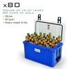 58 Quart Leak-Proof Portable Cooler  Ice Box for Camping-Blue-Color Blue-Size L