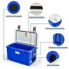 58 Quart Leak-Proof Portable Cooler  Ice Box for Camping-Blue-Color Blue-Size L