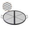 VEVOR X-Marks Fire Pit Grill Grate, Folding Round Cooking Grate,HD Steel