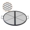 VEVOR X-Marks Fire Pit Grill Grate, Folding Round Cooking Grate,HD Steel