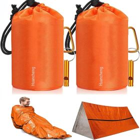Emergency Sleeping Bags, Lightweight Thermal Bivy Sack, 2 Packs 