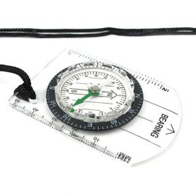 GOXAWEE Outdoor Backpacking Transparent Plastic Compass Tool For Camping;