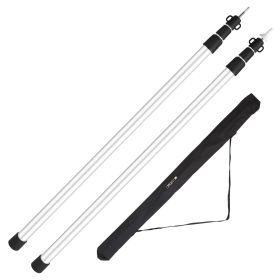 Telescoping Aluminum Tarp Poles for Adjustable Awning Setup