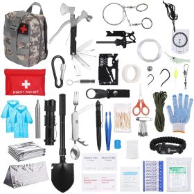 125Pcs Survival Kit Professional Emergency Gear for Outdoor Adventures