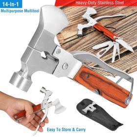 Outdoor Survival Multitool 7in1 Folding Multifunctional Axe Hammer Plier Knife
